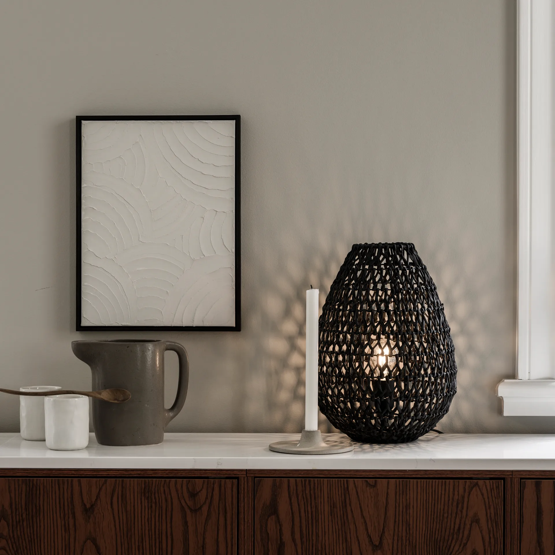 Buster bordlampe Ø27 cm, Sort Watt & Veke
