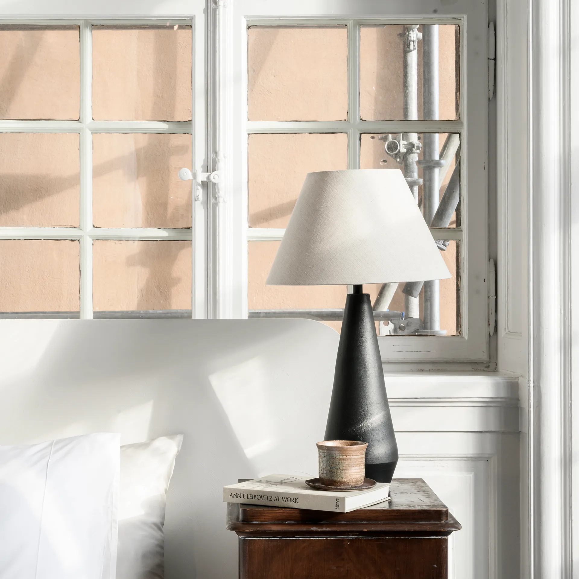 Dallas lampefod 46 cm, Mat sort Watt & Veke