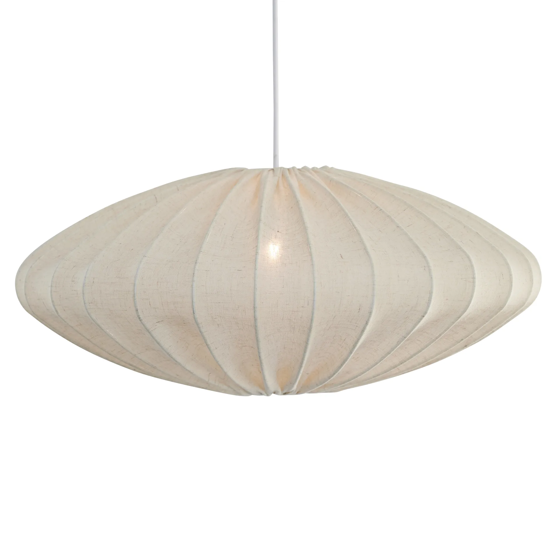 Ellipse lampeskærm 65 cm lærred, Natural Watt & Veke