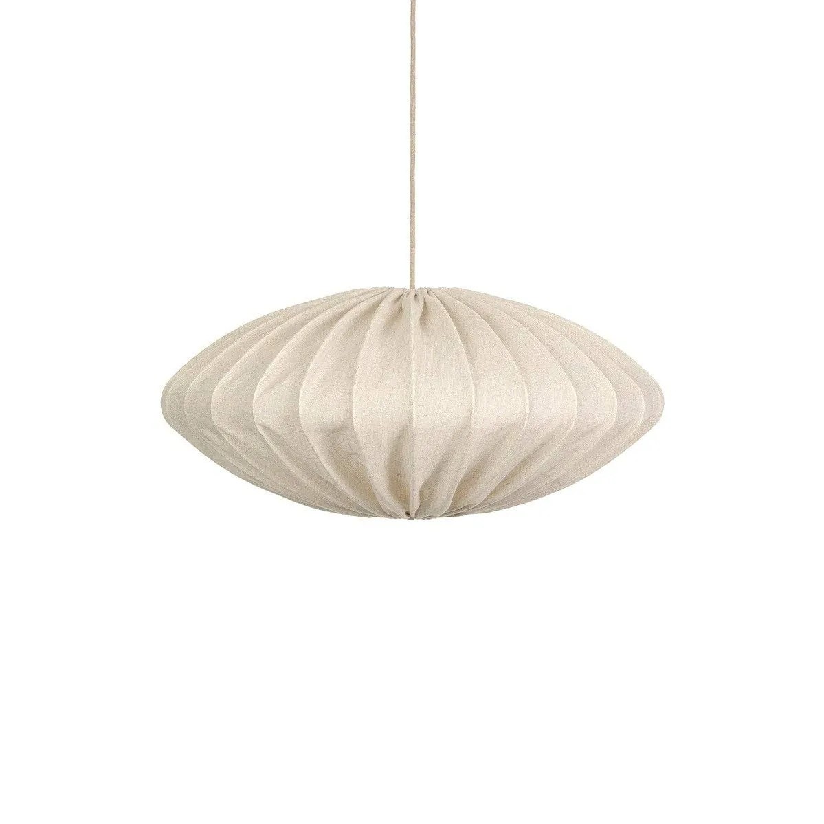 Ellipse lampeskærm i linned 80 cm, Natur Watt & Veke