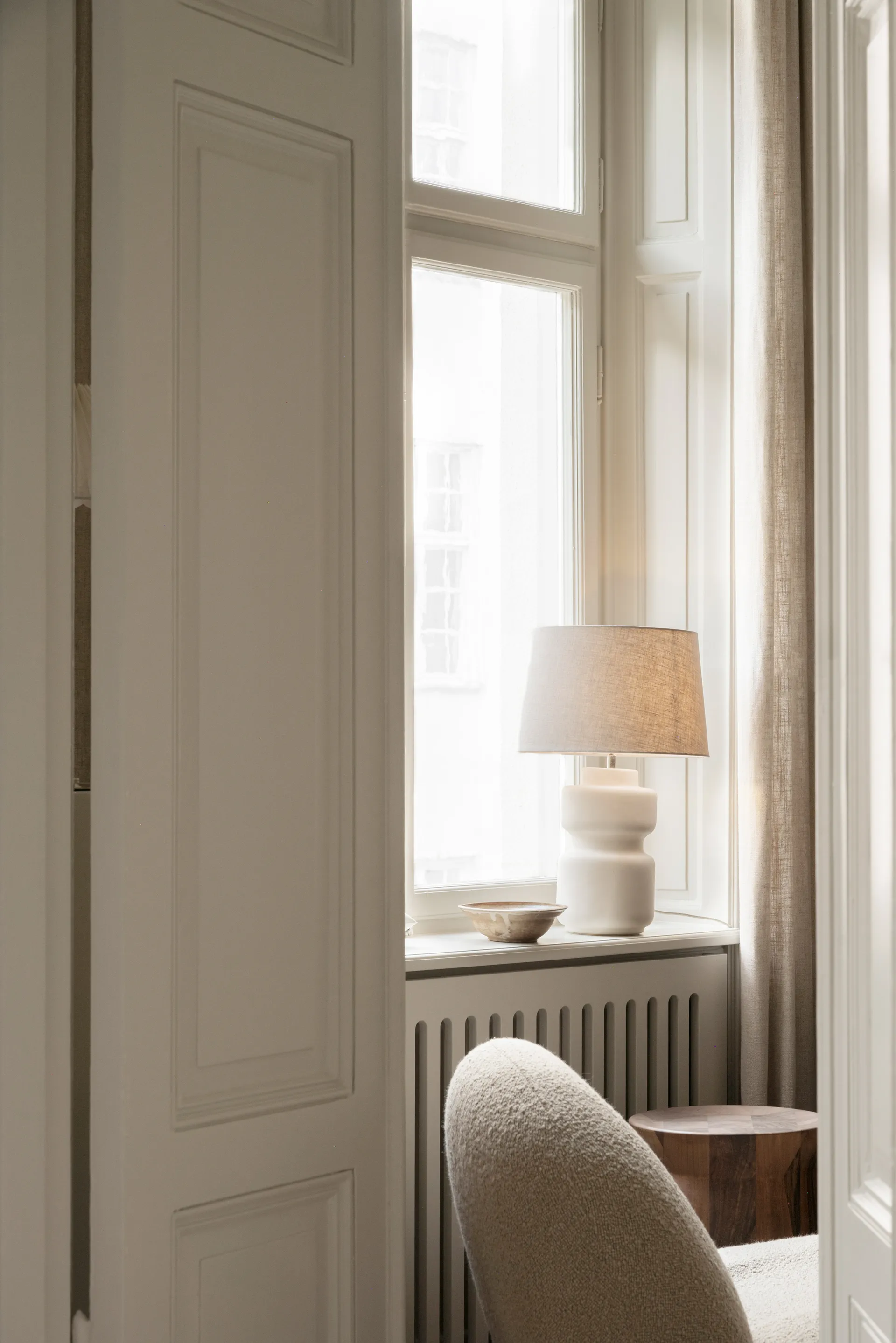 Evy lampefod 37 cm, White/Ivory Watt & Veke