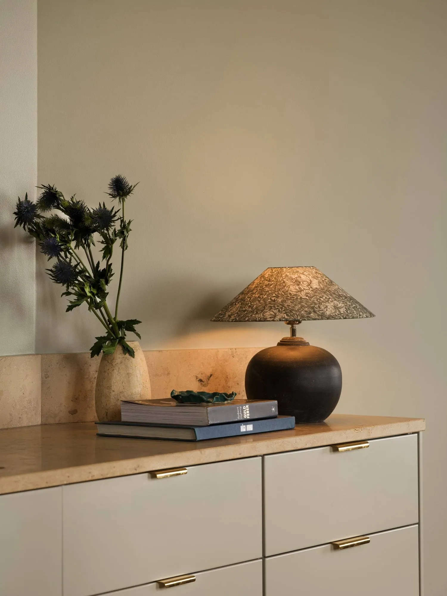 Flat shade lampeskærm, African marigold green, Ø36x10 cm Watt & Veke