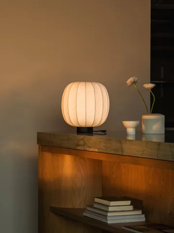 Lunari bordlampe - White-Dark ash, Ø30x32 cm - Watt & Veke