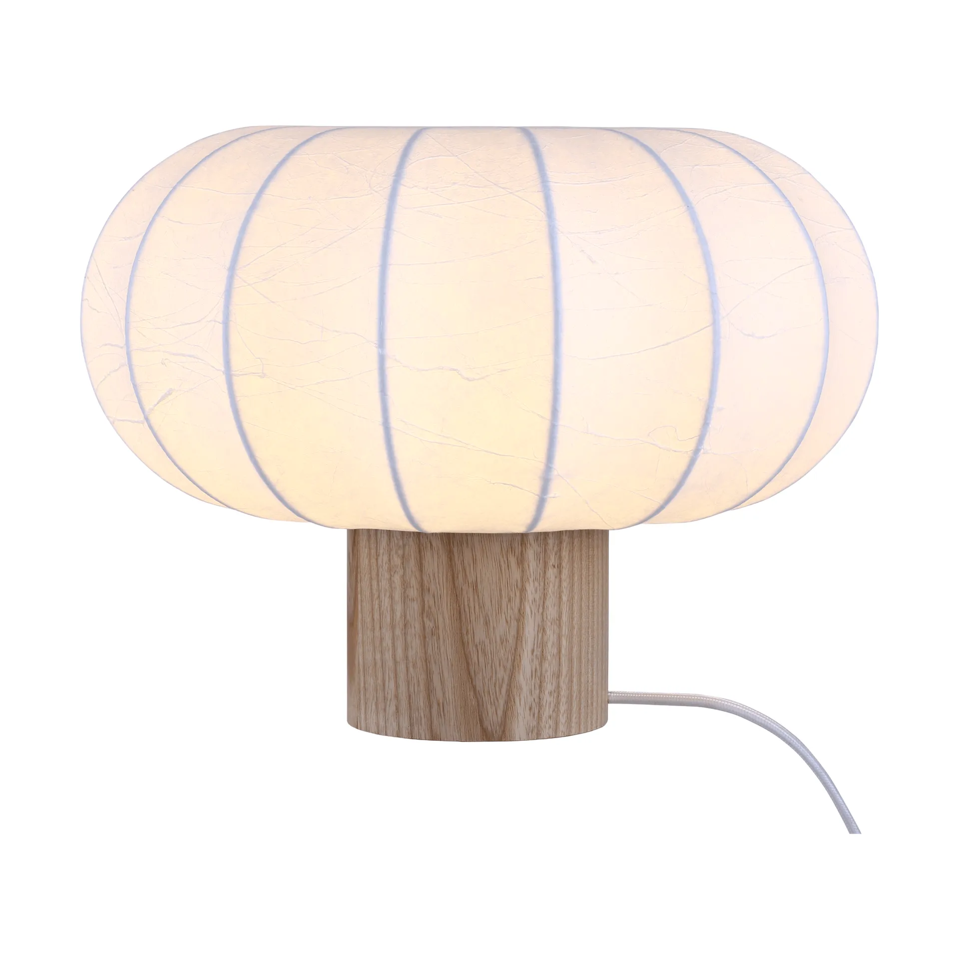 Lunari bordlampe, White-Natural ash, Ø32x24cm Watt & Veke