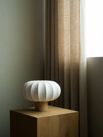 Lunari bordlampe - White-Natural ash, Ø32x24cm - Watt & Veke