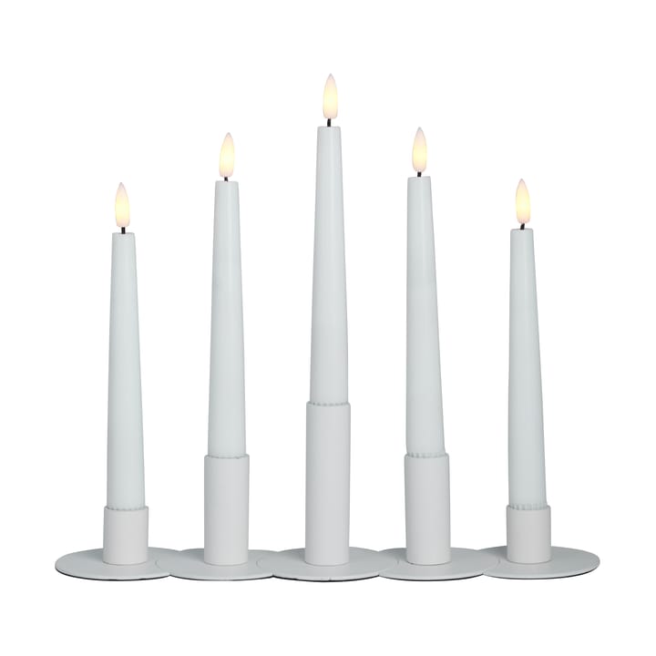 Lykke kombineret lysestage inkl. 5 LED-lys, White Watt & Veke