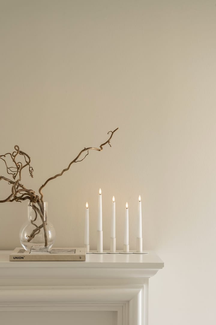 Lykke kombineret lysestage inkl. 5 LED-lys, White Watt & Veke