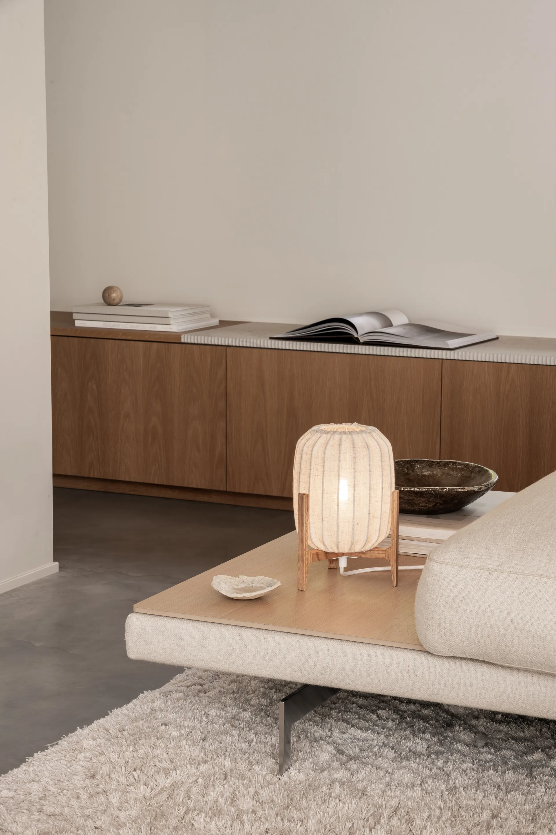 Prisma bordlampe, Oak-Natural, Mini Ø16x24,3 cm Watt & Veke