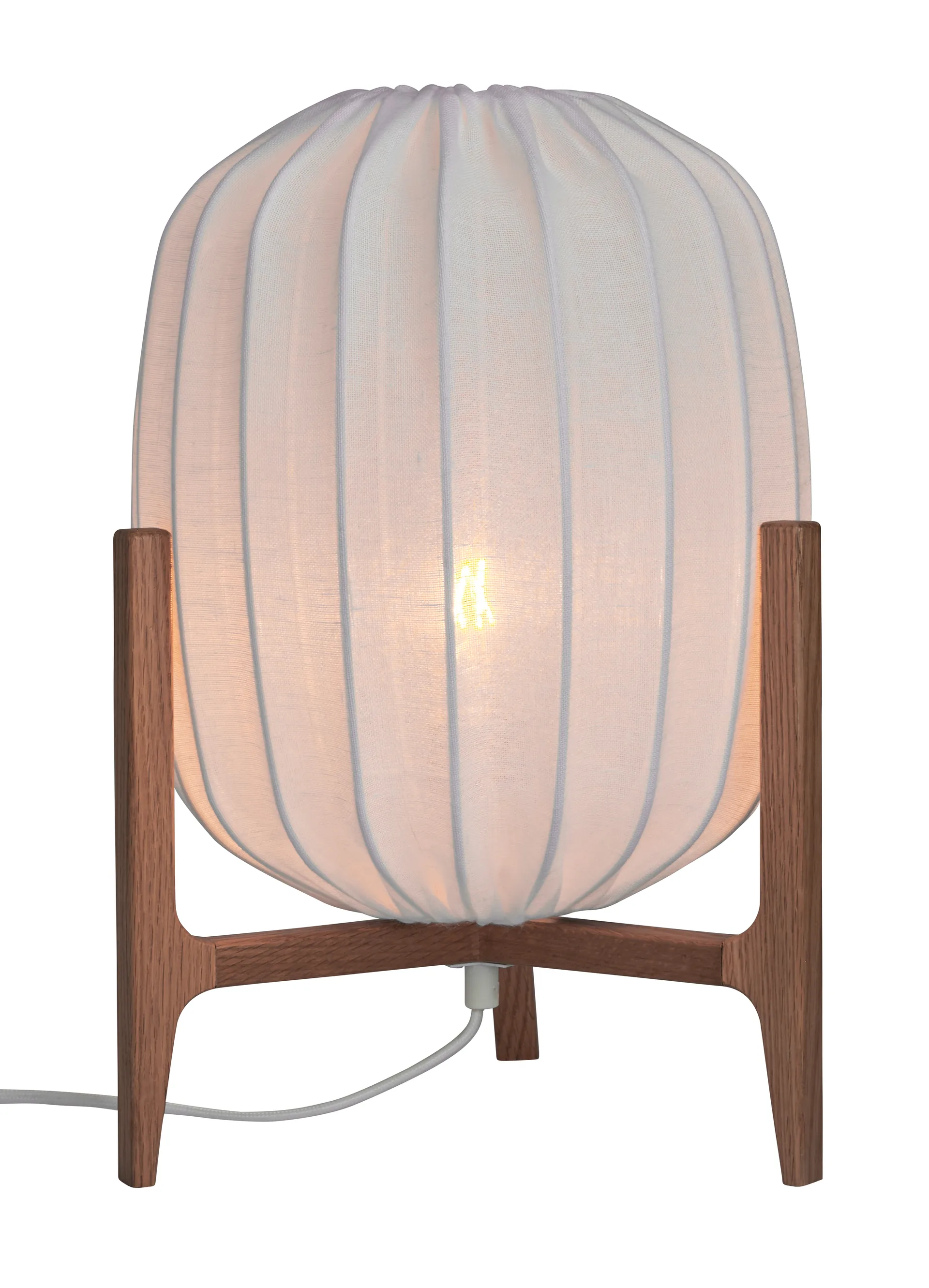 Prisma bordlampe, Oak/White, Ø27x42 cm Watt & Veke