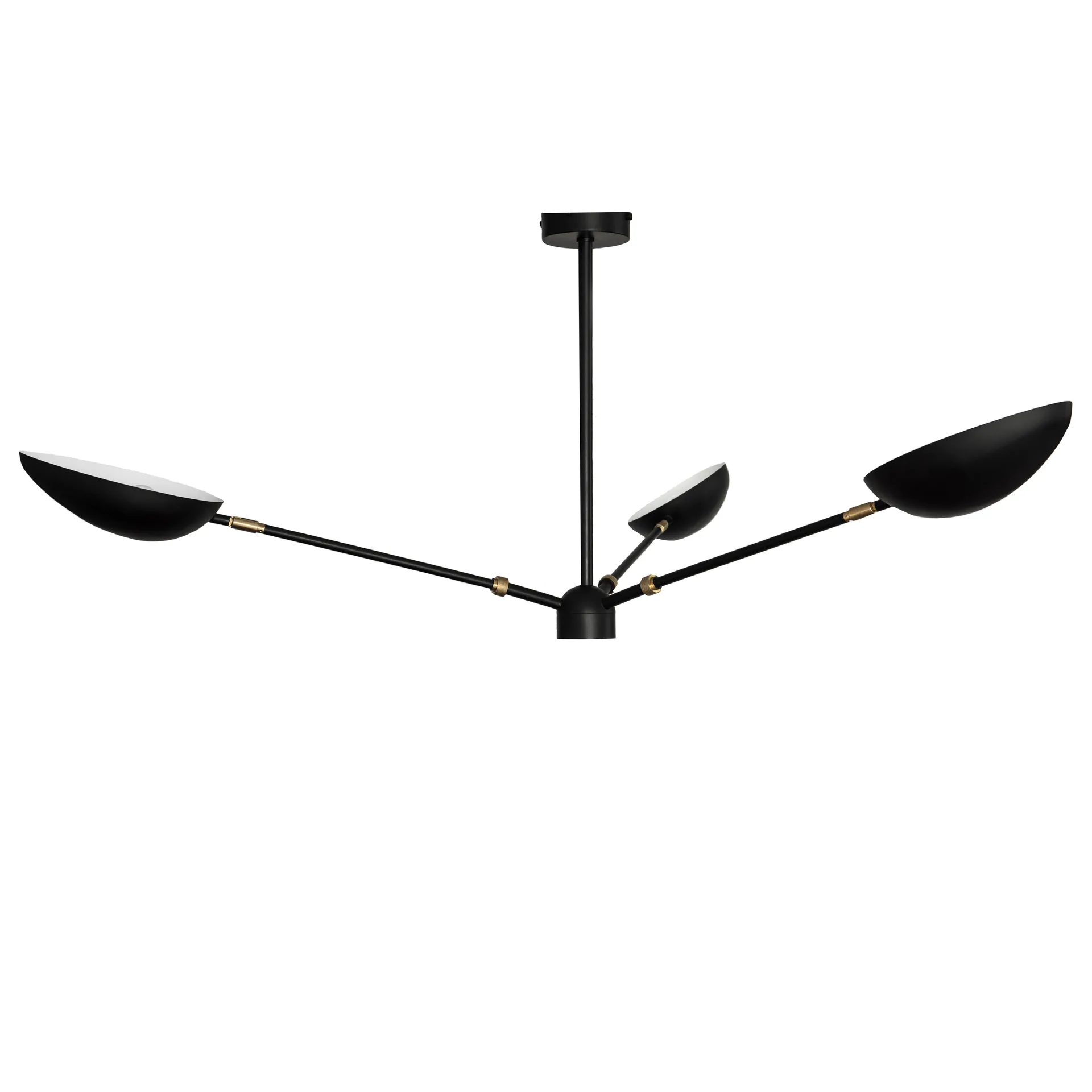 Spoon loftpendel, mat sort messing Watt & Veke