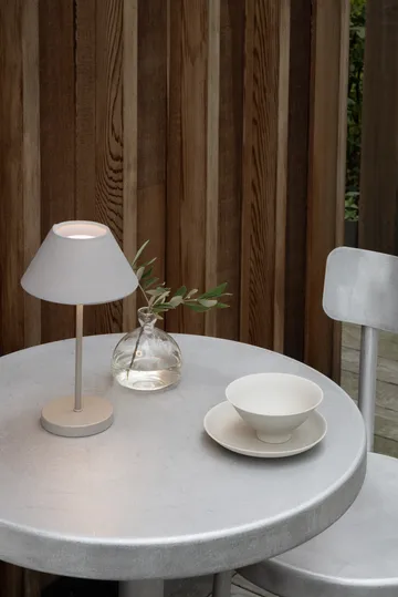 Teya bordlampe portable - Warm grey, Ø15x26 cm - Watt & Veke