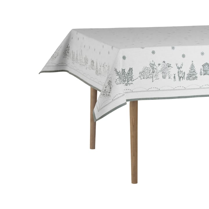 Julemorgen dug, Hvid-grøn, 140x340 cm Wik & Walsøe
