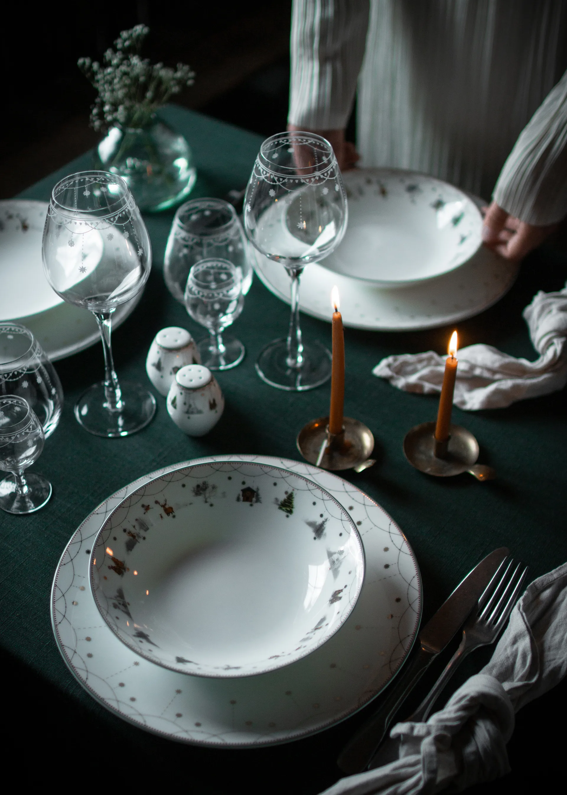 Julemorgen Story salt- og peberkar 2 dele, Hvid Wik & Walsøe