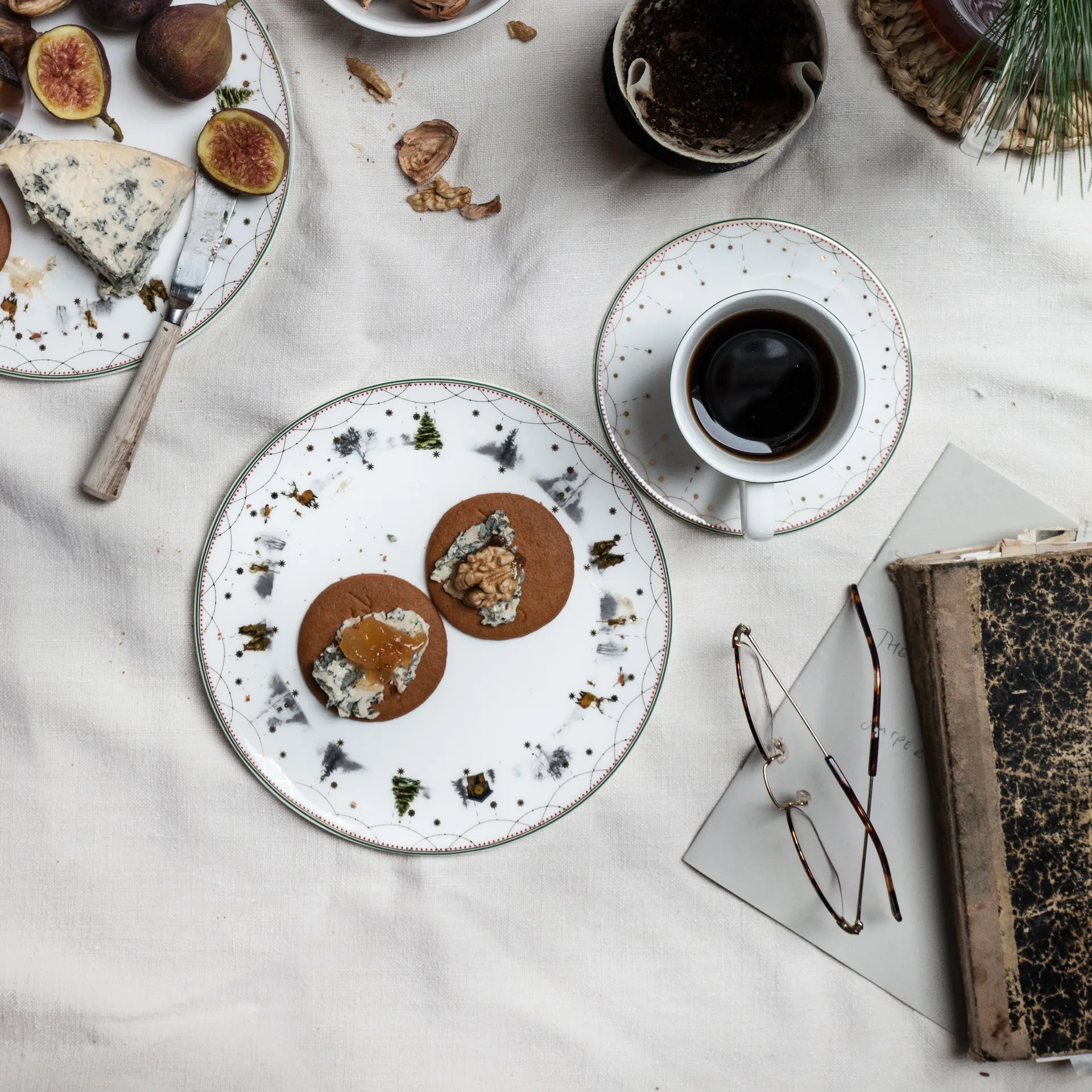 Julemorgen tallerken Ø20 cm 6-pak Wik & Walsøe