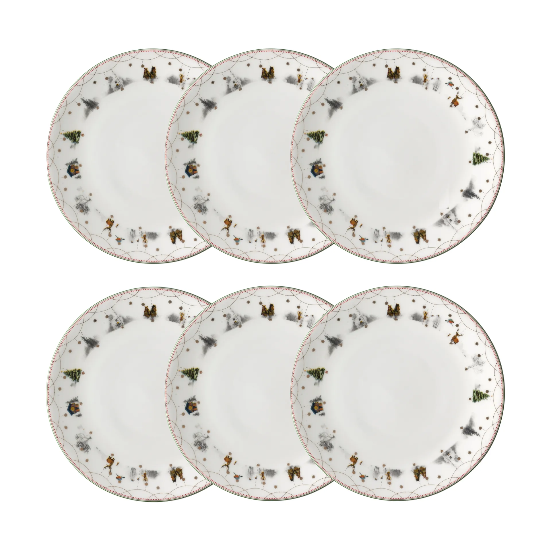 Julemorgen tallerken Ø28 cm 6-pak Wik & Walsøe