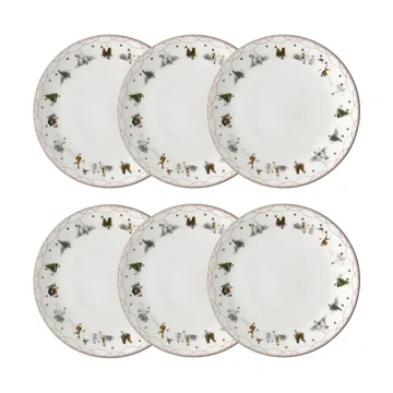 Julemorgen tallerken Ø28 cm 6-pak - undefined - Wik & Walsøe