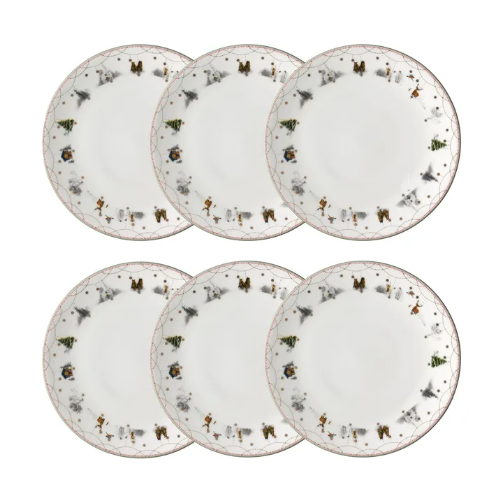 Julemorgen tallerken Ø28 cm 6-pak - undefined - Wik & Walsøe