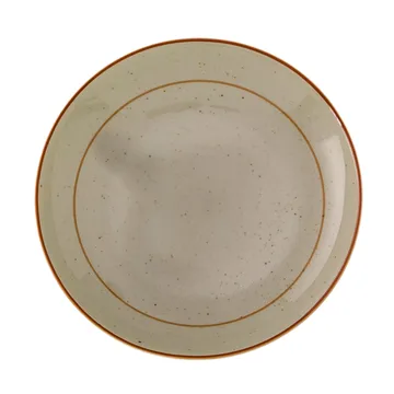 Rustikk dyb tallerken grøn - 13 cm - Wik & Walsøe