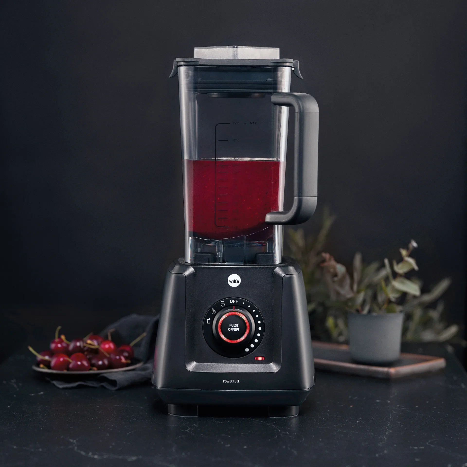 PB2B-P1200 powerfuel blender 1,5 L, Sort Wilfa