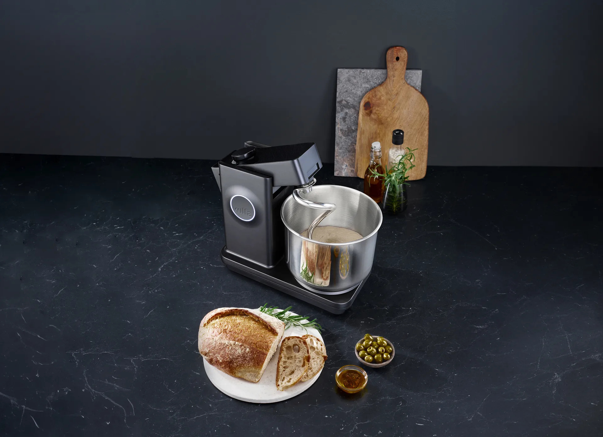 Probaker timer KM2BS-T70 køkkenmaskine 7 dele, Sort Wilfa