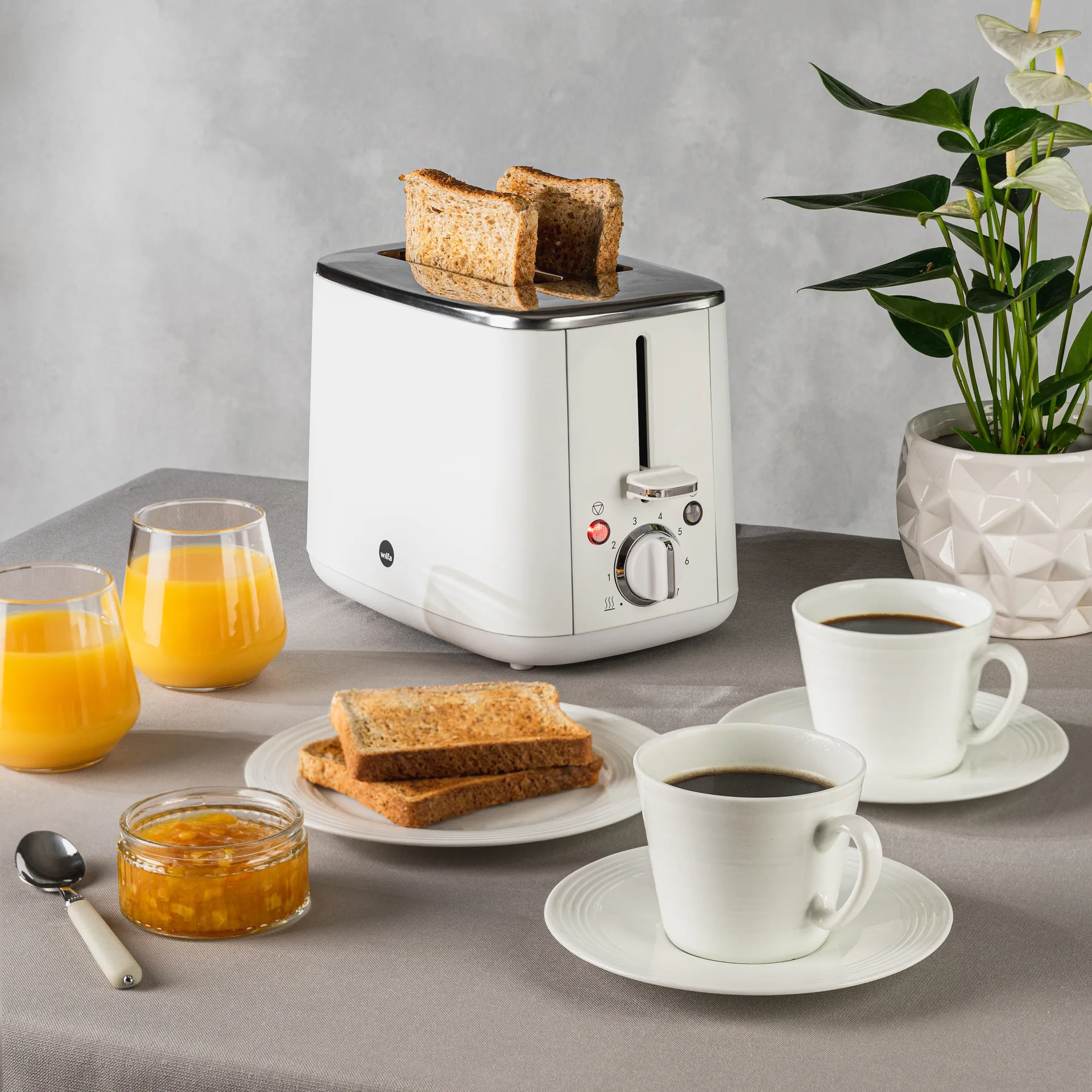 TO2W-1000 brødrister 2 skiver, Hvid Wilfa