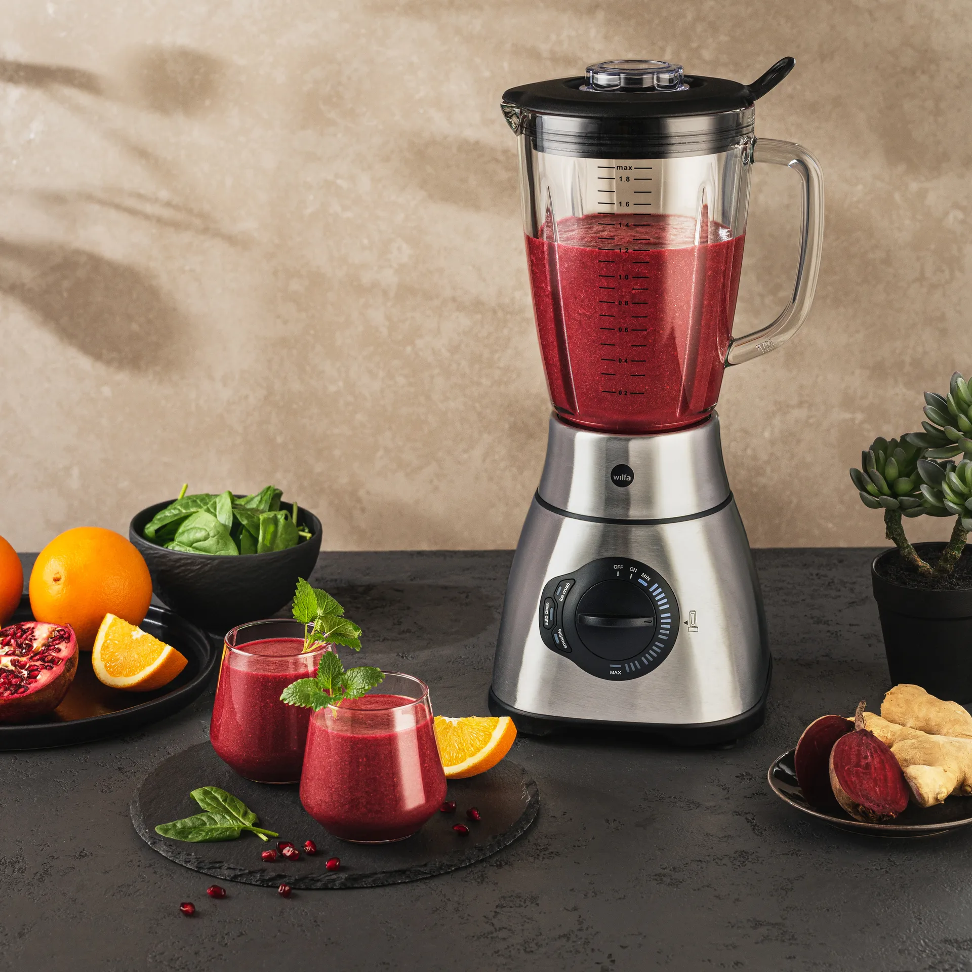 Wilfa Xplode vital blender, Rustfrit stål, 1,8 L Wilfa
