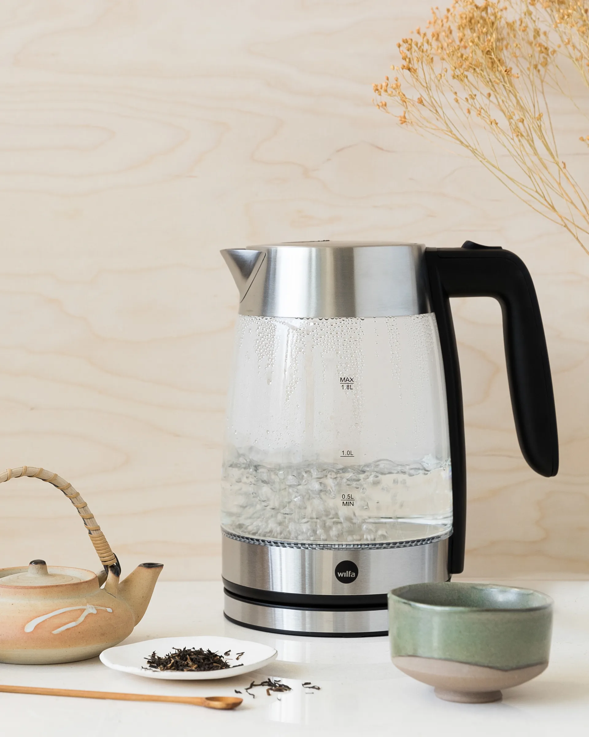 WKG-2200S elkedel Pure Boil 1,8 l, Sølv Wilfa