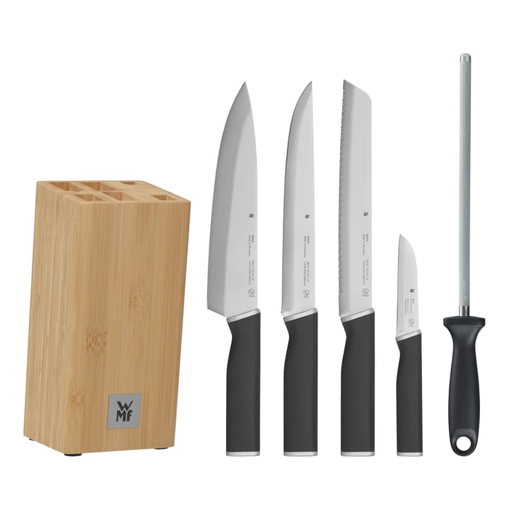 Kineo knivblok med 4 knive cromargan, Rustfrit stål WMF