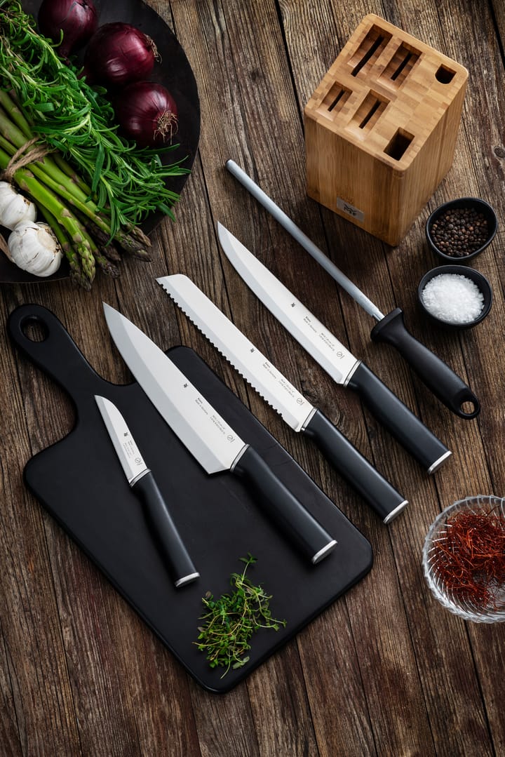 Kineo knivblok med 4 knive cromargan, Rustfrit stål WMF