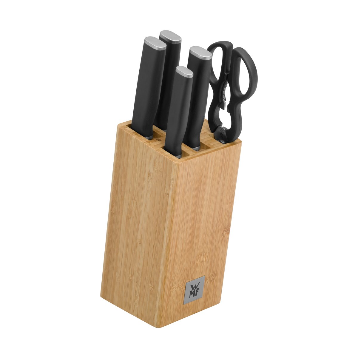 WMF Kineo knivblok med 4 knive og saks Rustfrit stål