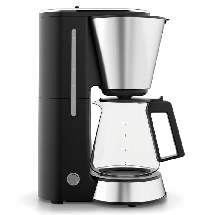 Kitchenminis kaffemaskine glas 5 kopper - Sort-sølv - WMF