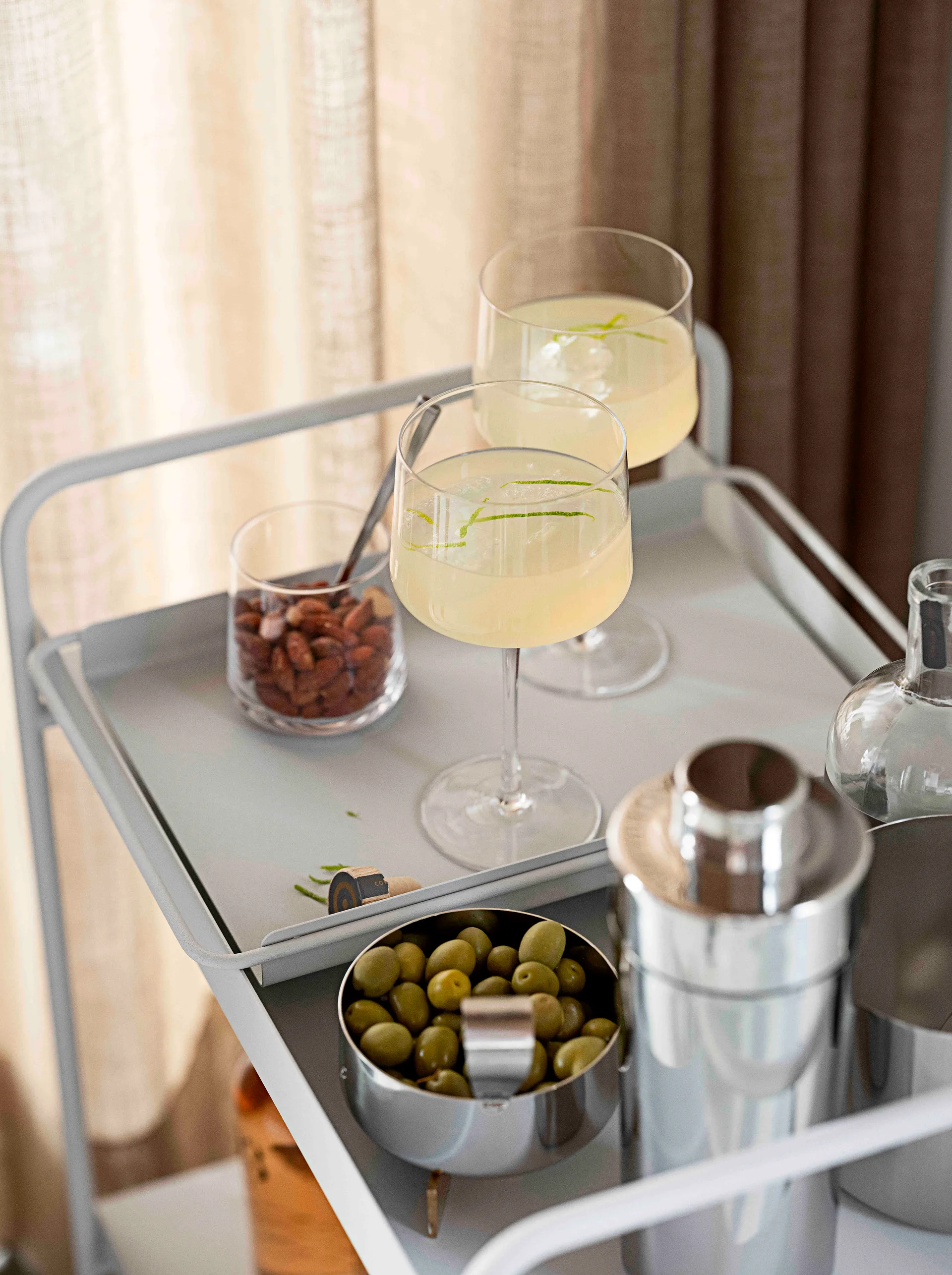 A-Cocktail rullevogn, Soft grey Zone Denmark