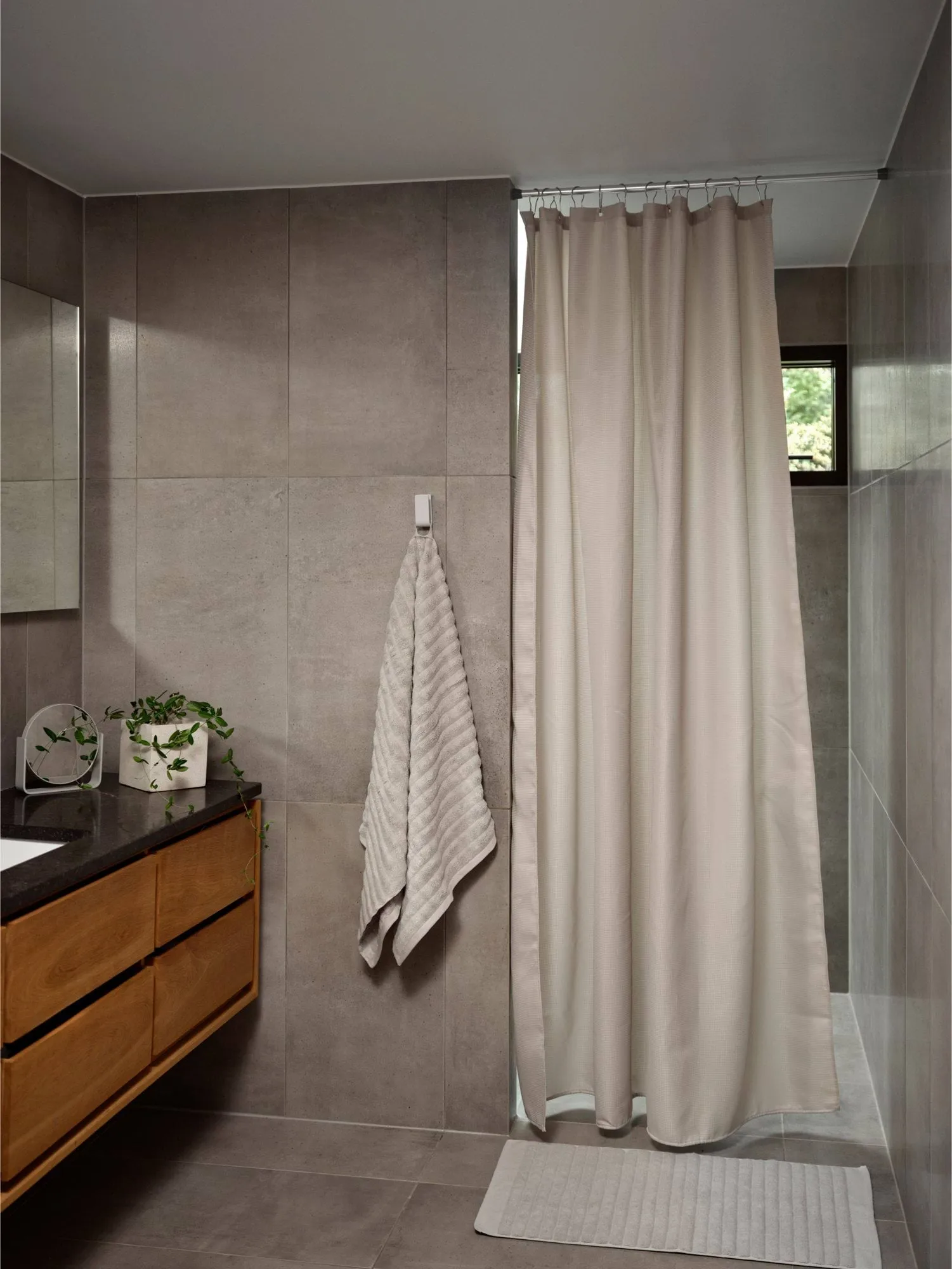 Lux bruseforhæng, Soft grey, 180x220 cm Zone Denmark