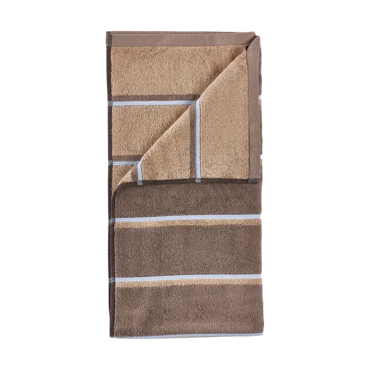 Sauna håndklæde - Taupe-camel-sky blue, 70x140 cm - Zone Denmark