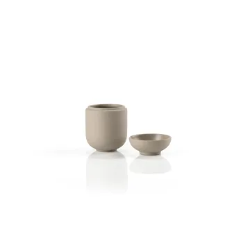 Sensu krukke med låg Ø6,5x9 cm - Taupe - Zone Denmark