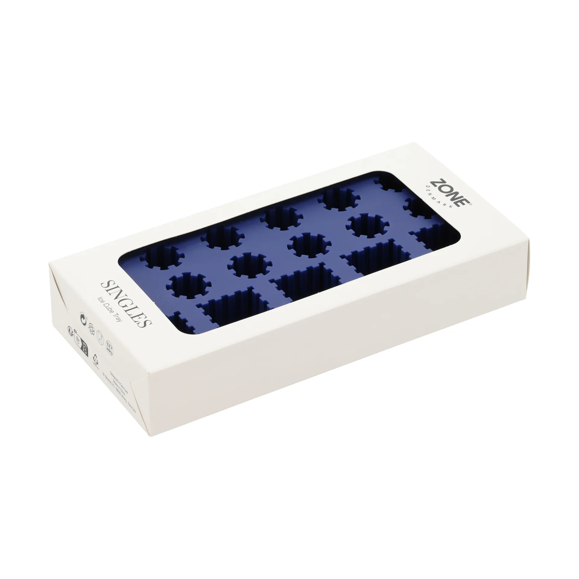 Singles isterningbakke, Indigo Blue Zone Denmark