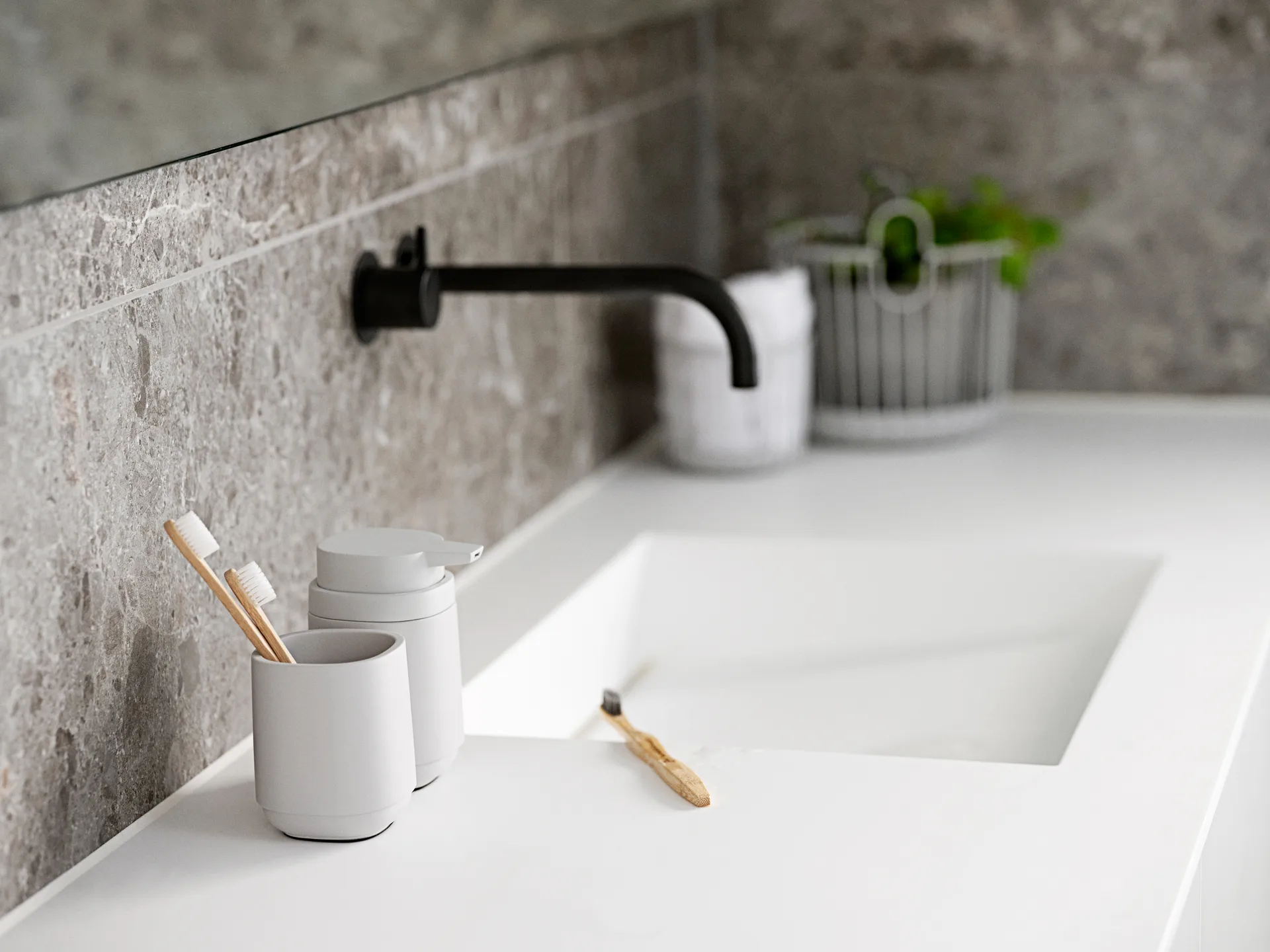 Time sæbedispenser 13 cm, Soft grey Zone Denmark