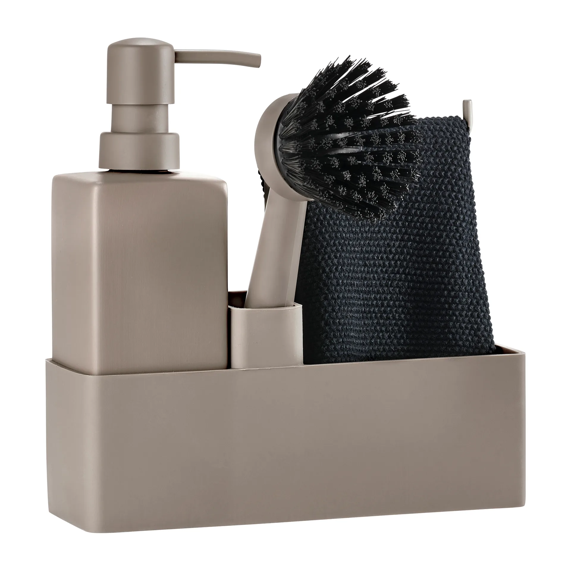 Zone Denmark opvaskesæt med viskestykke, Taupe Zone Denmark