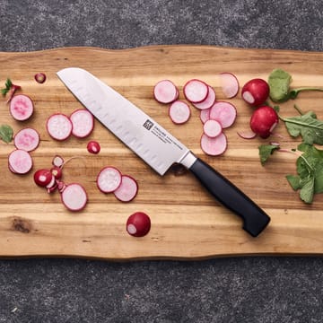 Zwilling Four star santokukniv 18 cm - Sort-rustfrit stål - Zwilling