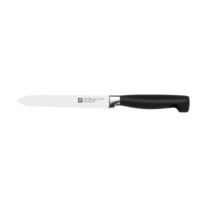 Zwilling Four star tandet universalkniv 13 cm - Sort-rustfrit stål - Zwilling