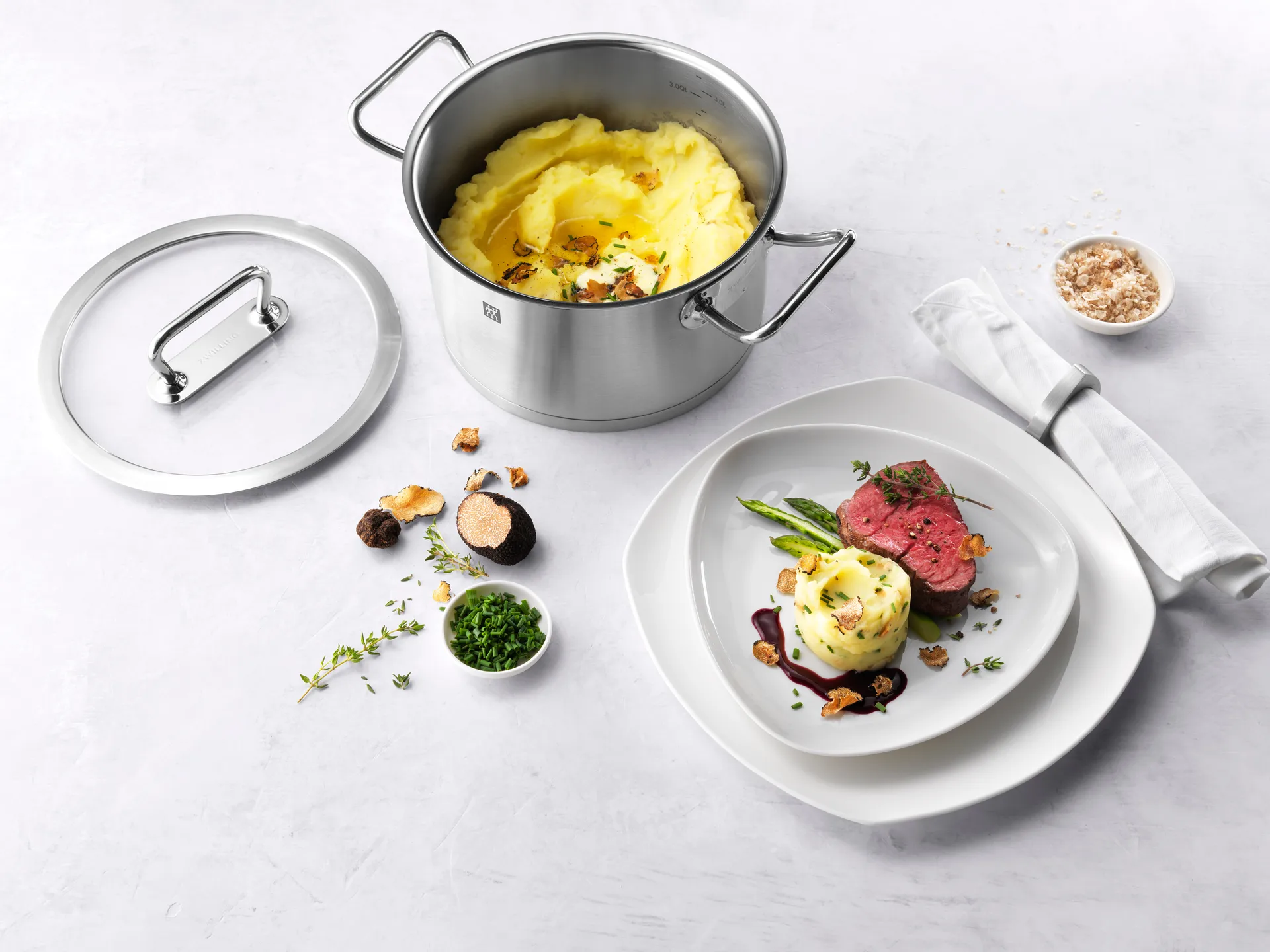 Zwilling pro gryde med glaslåg rustfrit stål, 3,1 L Zwilling