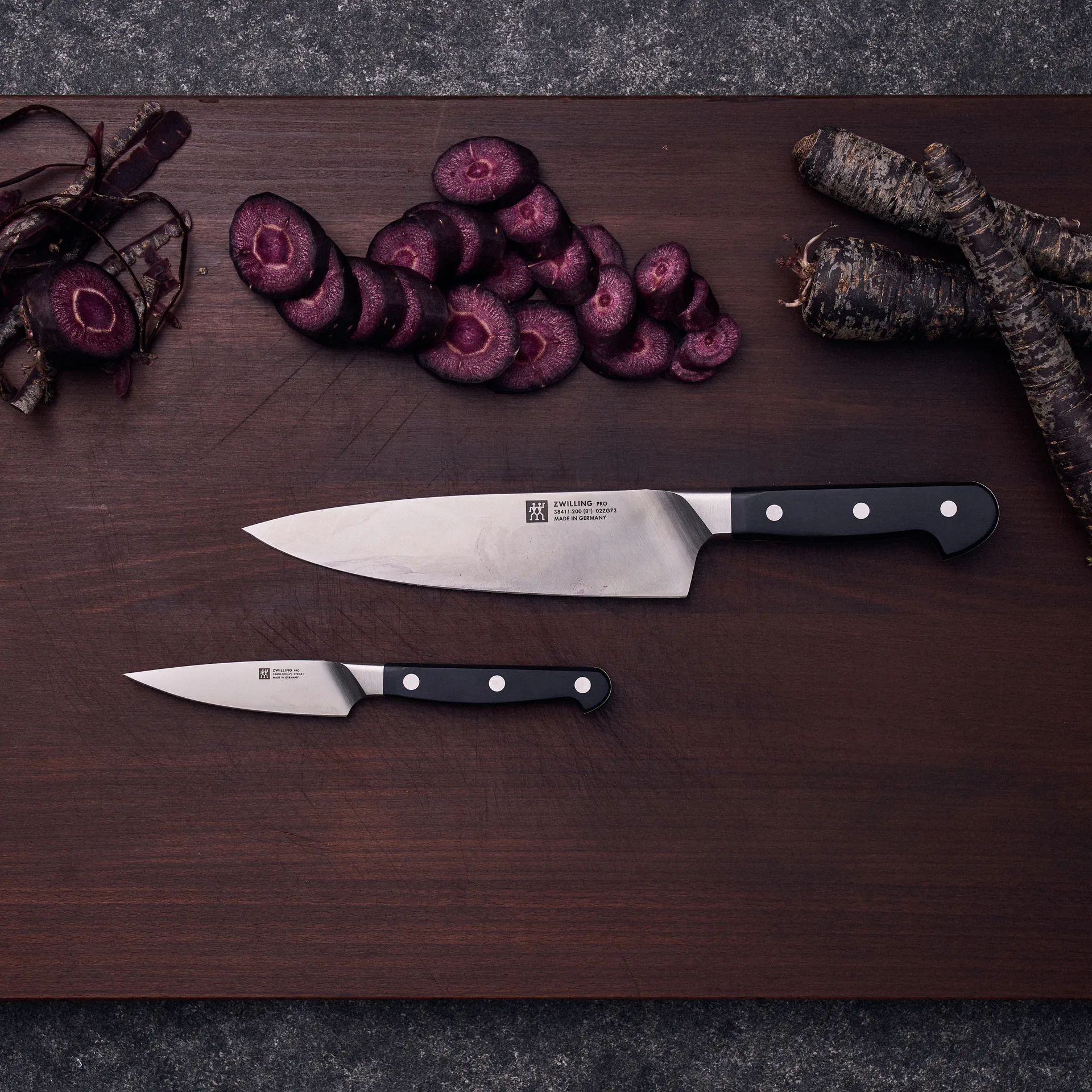 Zwilling Pro knivsæt 2 dele, Sort-rustfrit stål Zwilling