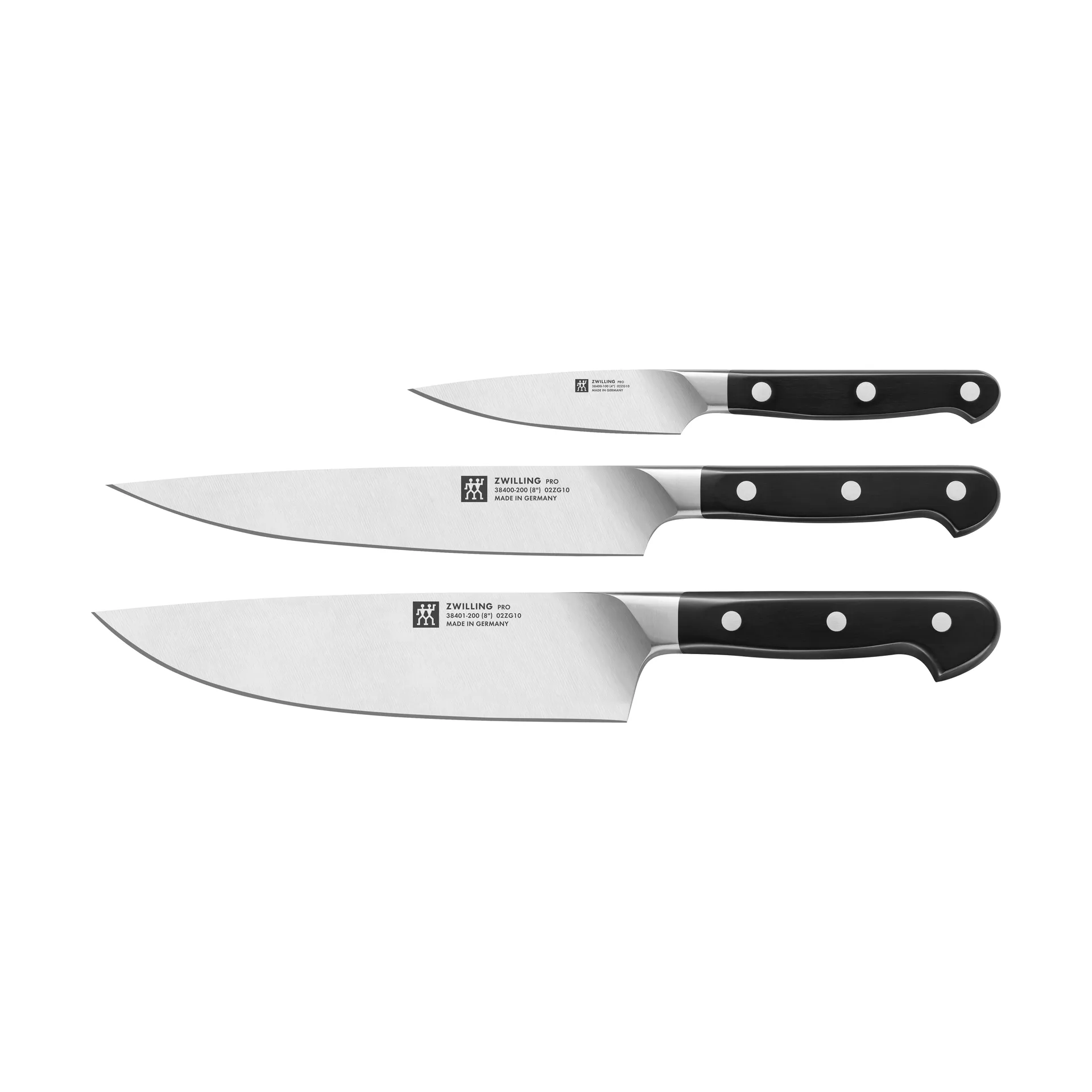 Zwilling Pro knivsæt 3 dele, Sort-rustfrit stål Zwilling