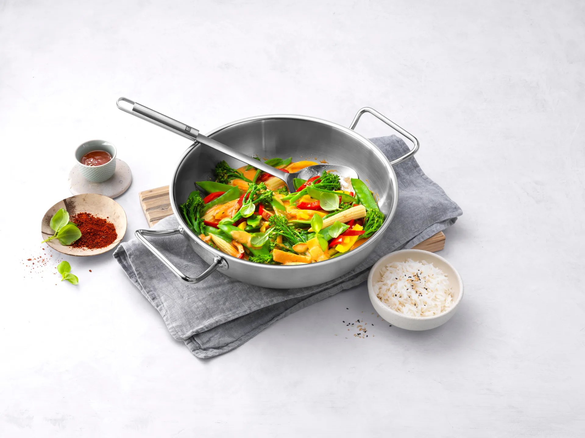 Zwilling Pro wokpande Ø30 cm, Rustfrit stål Zwilling