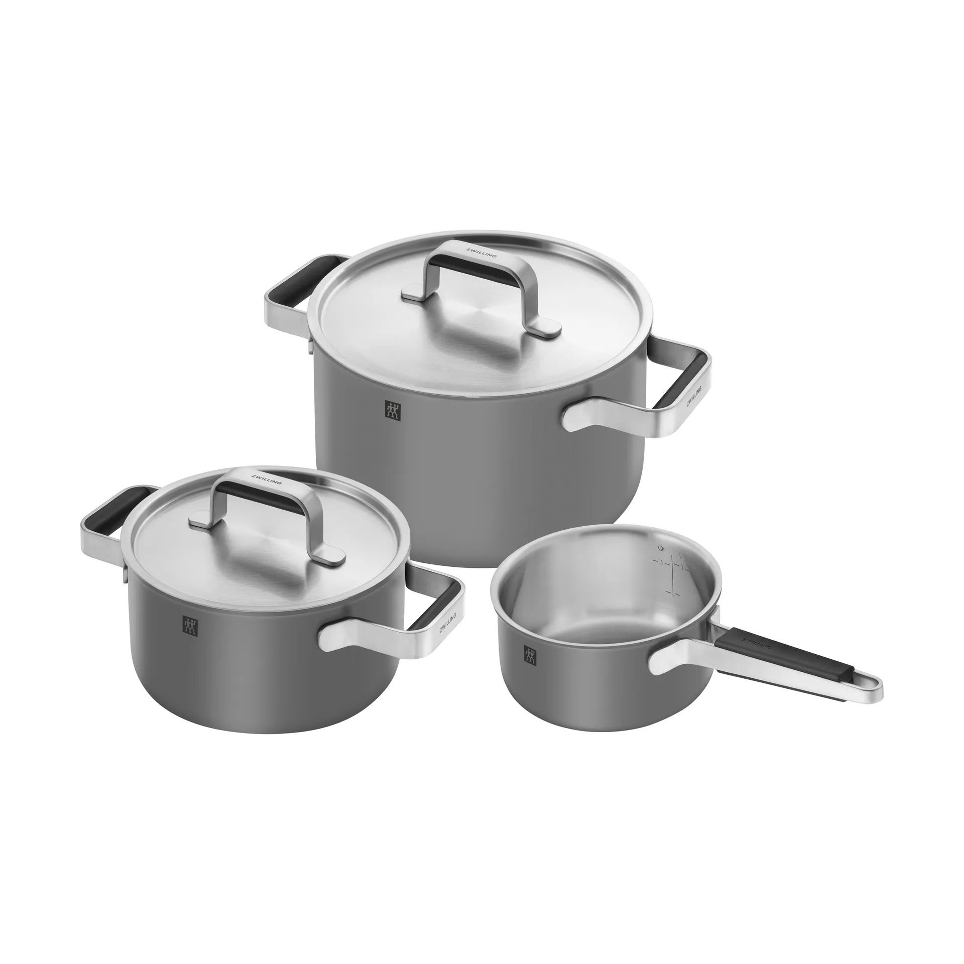 Zwilling Pure kasserollesæt 5 dele, Grå Zwilling