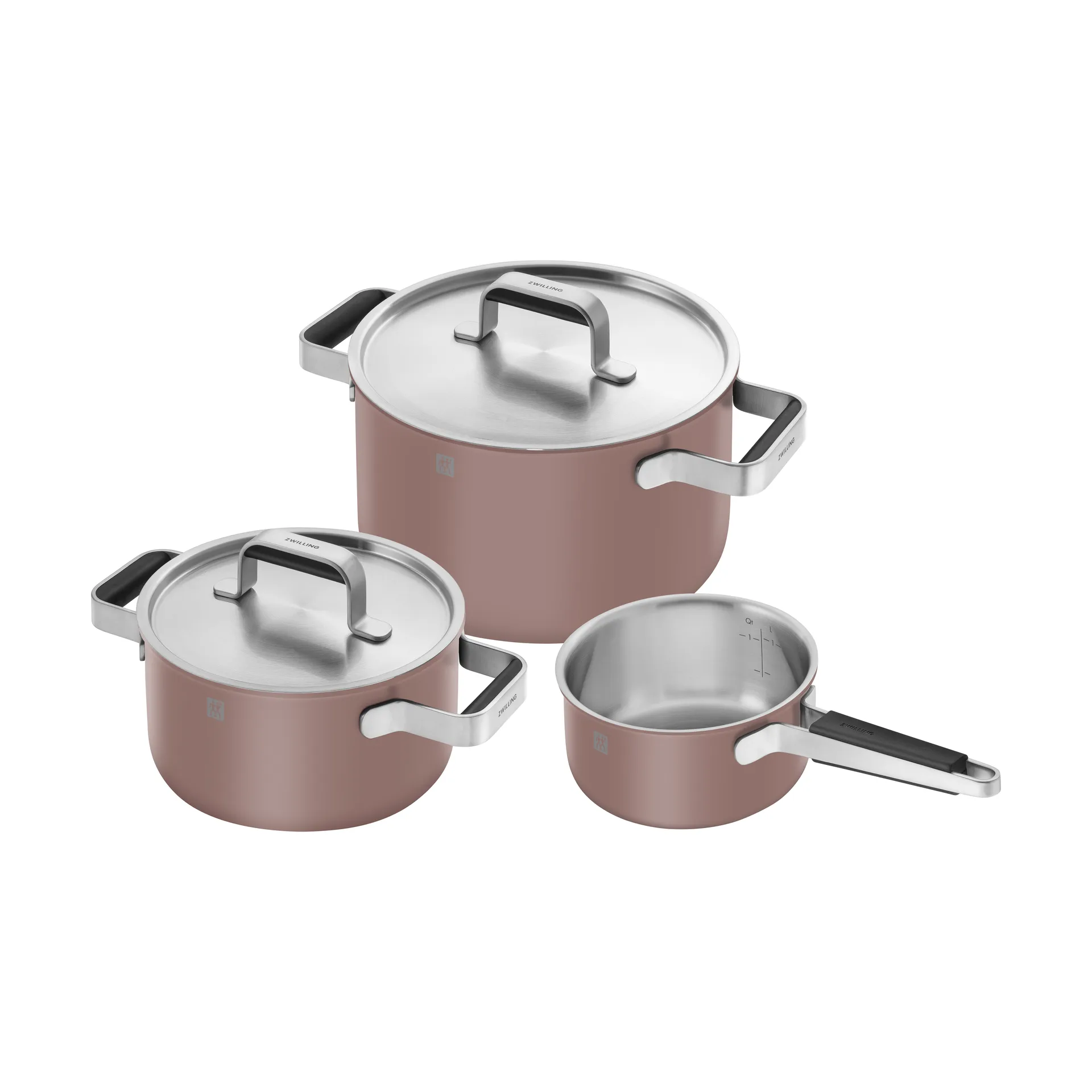 Zwilling Pure kasserollesæt 5 dele, Pink Zwilling